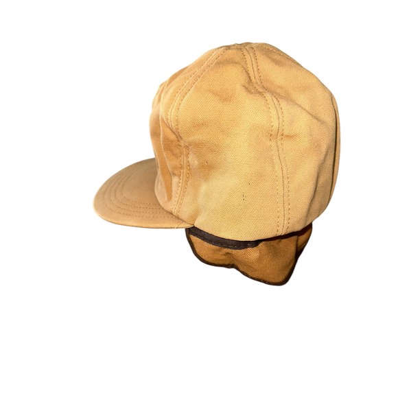 Carhartt Made in USA Small Cap Hat Cotton Canvas Tan Brown Red Lined - Picture 2 of 7